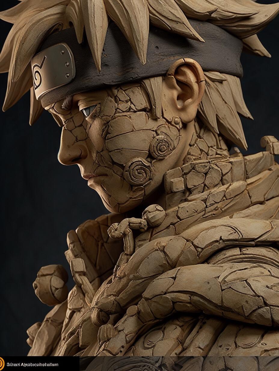 A set of Naruto characters with wood art effects. How many people will want to buy them if they can be made in real form #ai painting #NARUTO Ninja