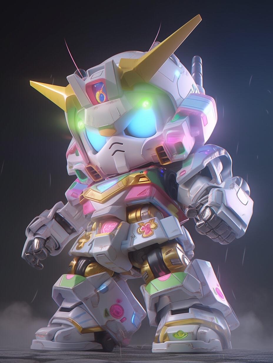 Fluorite Gunpla, would you buy it if it were made in real form? #ai painting #MechWarrior #Gundam