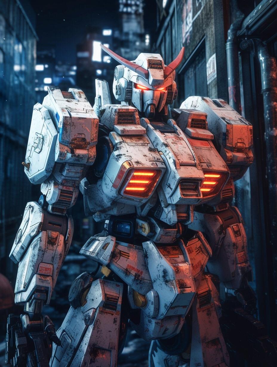 Gundam in the ruins of the city. The Gundam you want is here