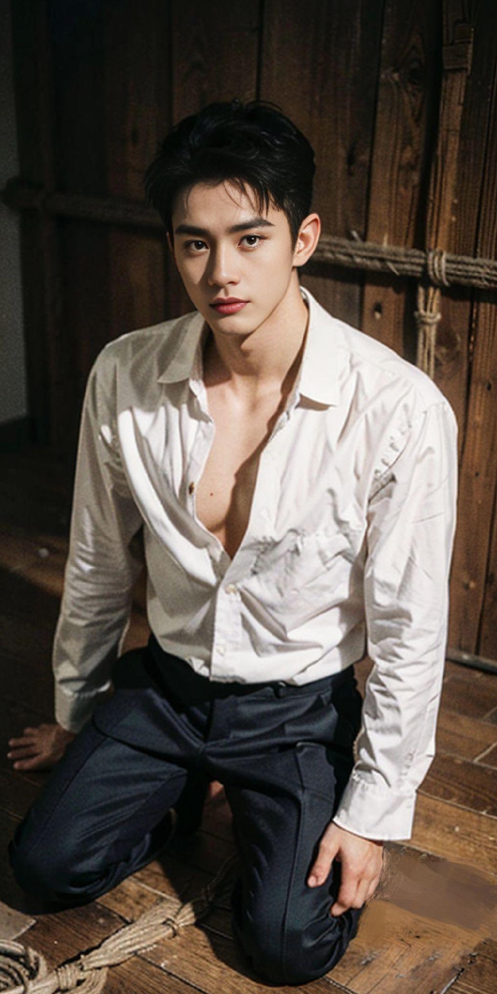 Your AI Boyfriend #Abstinence Department #Formal Wear #Abs #Sexy #White Shirt #Advanced Sense #Boys Photo #Chest Muscles